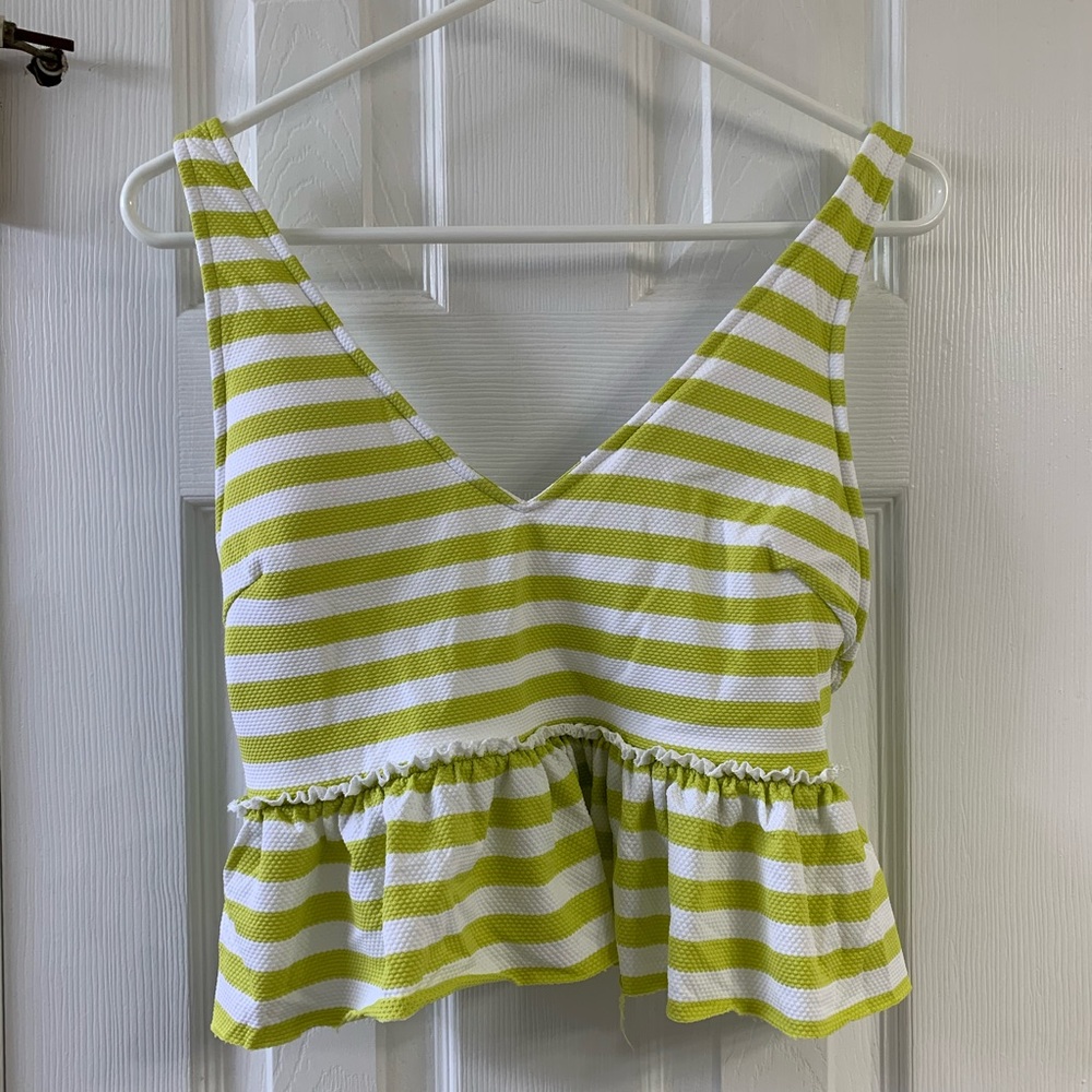 Kortni Jeane v neck peplum swim top